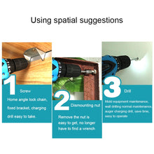 Load image into Gallery viewer, VOTO 12V Stepless Speed Regulation Rechargeable Hand Drill Set Electric Drill Power Tools with LED Light, AC 220V, US Plug, Random Color Delivery, 12V Dual Speed Paper Box Package