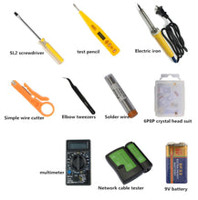 Load image into Gallery viewer, JAKEMY PS-P15 16 in 1 Professional LAN Network Kit Crimper Cable Wire Stripper Cutter Pliers Screwdriver Tool, 16 in 1
