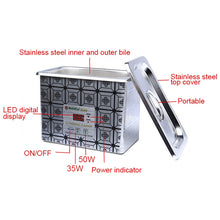 Load image into Gallery viewer, BAKU BK-3050 35W / 50W Adjustable 0.8L LCD Display Ultrasonic Cleaner, AC 220V, BK-3050 35W / 50W 0.8L 220V