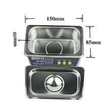Load image into Gallery viewer, BAKU BK-3550 35W / 50W Adjustable 0.8L LCD Display Ultrasonic Cleaner, AC 220V, EU Plug, BK-3550 35W / 50W 0.8L 220V
