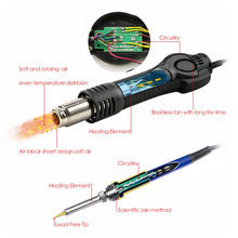 Load image into Gallery viewer, BAKU BK-878L2 AC 220V LED Display 2 in 1 Hot Air Gun Soldering Iron Soldering Station, BK-878L2 AC 220V