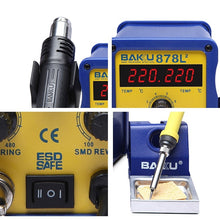 Load image into Gallery viewer, BAKU BK-878L2 AC 220V LED Display 2 in 1 Hot Air Gun Soldering Iron Soldering Station, BK-878L2 AC 220V