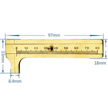 Load image into Gallery viewer, Portable Mini Brass Sliding 80mm Gauge Vernier Bead Jewelry Measuring Caliper, 80mm