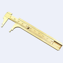 Load image into Gallery viewer, Portable Mini Brass Sliding 100mm Gauge Vernier Bead Jewelry Measuring Caliper, 100mm