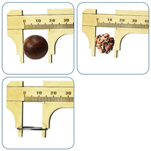 Load image into Gallery viewer, Portable Mini Brass Sliding 100mm Gauge Vernier Bead Jewelry Measuring Caliper, 100mm