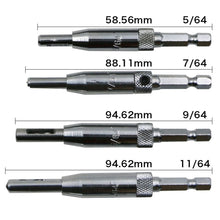 Load image into Gallery viewer, 4 PCS/Set Doors Self Centering Hinge Tapper Core Drill Bit Set Hole Puncher Woodworking Tools(5/64,7/64,9/64,11/64 inch), 4 PCS/Set