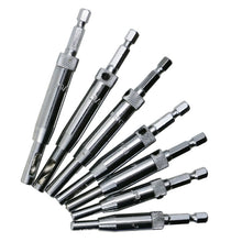 Load image into Gallery viewer, 7 PCS/Set Doors Self Centering Hinge Tapper Core Drill Bit Set Hole Puncher Woodworking Tools(5/64,7/64,9/64,11/64,13/64,1/4 inch,5mm), 7 PCS/Set