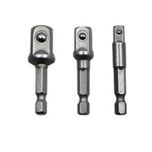 Load image into Gallery viewer, 3 PCS/Set Socket Bit Extension Bar Hex Shank Adapter Drill Nut Driver Power Drill Bit(1/4, 3/8, 1/2 inch), Length:50mm, Length: 50mm