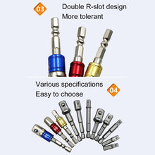 Load image into Gallery viewer, 3 PCS/Set Socket Bit Extension Bar Hex Shank Adapter Drill Nut Driver Power Drill Bit(1/4, 3/8, 1/2 inch), Length:50mm, Length: 50mm