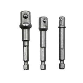 3 PCS/Set Socket Bit Extension Bar Hex Shank Adapter Drill Nut Driver Power Drill Bit(1/4, 3/8, 1/2 inch), Length:65-73mm, 3 PCS/Set Length:65-73mm