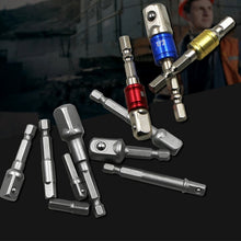Load image into Gallery viewer, 3 PCS/Set Socket Bit Extension Bar Hex Shank Adapter Drill Nut Driver Power Drill Bit(1/4, 3/8, 1/2 inch), Length:65-73mm, 3 PCS Length:65-73mm