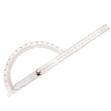 Load image into Gallery viewer, 0-180 Degree Stainless Steel Protractor Angle Finder with 0-150mm Arm Measuring Ruler Tool, 0-150mm Ruler
