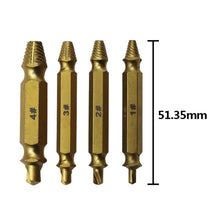 Load image into Gallery viewer, 4 in 1 Screw Extractor Drill Bits Tool Broken Bolt Remover(1#, 2#, 3#, 4#), with Plastic Case, Gold s2, Gold 4341, 4341, s2