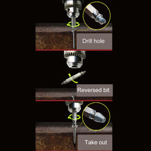 Load image into Gallery viewer, 4 in 1 Screw Extractor Drill Bits Tool Broken Bolt Remover(1#, 2#, 3#, 4#), with Plastic Case, Gold s2, Gold 4341, 4341, s2