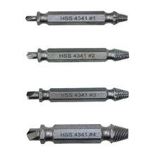Load image into Gallery viewer, 4 in 1 Screw Extractor Drill Bits Tool Broken Bolt Remover(1#, 2#, 3#, 4#), with Plastic Case, Gold s2, Gold 4341, 4341, s2