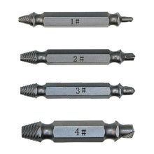 Load image into Gallery viewer, 4 in 1 Screw Extractor Drill Bits Tool Broken Bolt Remover(1#, 2#, 3#, 4#), with Plastic Case, Gold s2, Gold 4341, 4341, s2
