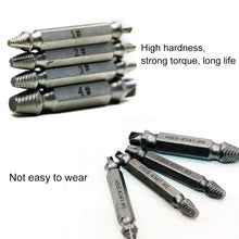 Load image into Gallery viewer, 4 in 1 Screw Extractor Drill Bits Tool Broken Bolt Remover(1#, 2#, 3#, 4#), with Plastic Case, s2, Gold s2, Gold 4341, 4341