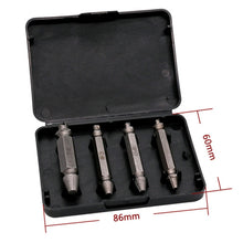 Load image into Gallery viewer, 4 in 1 Screw Extractor Drill Bits Tool Broken Bolt Remover(1#, 2#, 3#, 4#), with Plastic Case, s2, Gold s2, Gold 4341, 4341