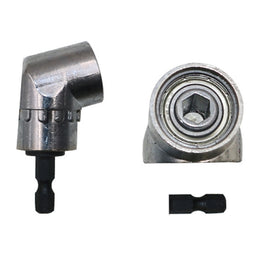 105 Degree Right Angle Drill Driver Bit Extension Power Drill Tool 7mm Hex Magnetic Power Screwdriver Socket Adaptor, Short Type, Long Type