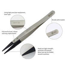 Load image into Gallery viewer, BEST BST-00 Straight Head Tweezers for Mobile Phone / Computer Repair