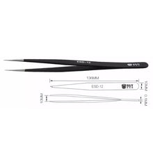Load image into Gallery viewer, BEST BST-12 Precision Anti-static ESD Stainless Steel Tweezers