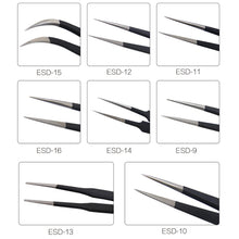 Load image into Gallery viewer, BEST BST-13 Precision Anti-static ESD Stainless Steel Tweezers