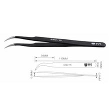 Load image into Gallery viewer, BEST BST-15 Precision Anti-static ESD Stainless Steel Tweezers