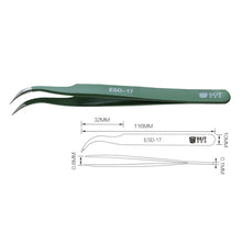 Load image into Gallery viewer, BEST BST-17 Precision Anti-static ESD Stainless Steel Tweezers