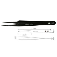 Load image into Gallery viewer, BEST BST-17C  Newest  Extra Long  Precision Stainless Steel Eyelash Extension Volume Tweezers, BST-17C