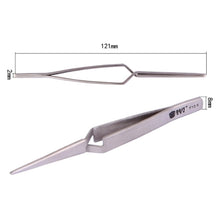 Load image into Gallery viewer, BEST BST-F12.5  Stainless Steel Self Closed Straight Laboratory Tweezers