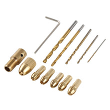 Load image into Gallery viewer, WLXY WL-DIY001 Mini DIY Brass Electric Drill Chucks Drill Bits Set, WL-DIY001 12 Set
