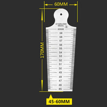 Load image into Gallery viewer, Wedge Feeler Gap 45-60mm Stainless Steel Ruler Inspection Taper Gauge Metric Imperial Measure Tool, 45-60mm Metric Imperial