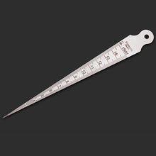 Load image into Gallery viewer, Wedge Feeler Gap 1-15mm Thin Stainless Steel Ruler Inspection Taper Gauge Metric Imperial Measure Tool, 1-15mm Thin Metric Imperial