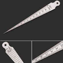 Load image into Gallery viewer, Wedge Feeler Gap 1-15mm Thin Stainless Steel Ruler Inspection Taper Gauge Metric Imperial Measure Tool, 1-15mm Thin Metric Imperial