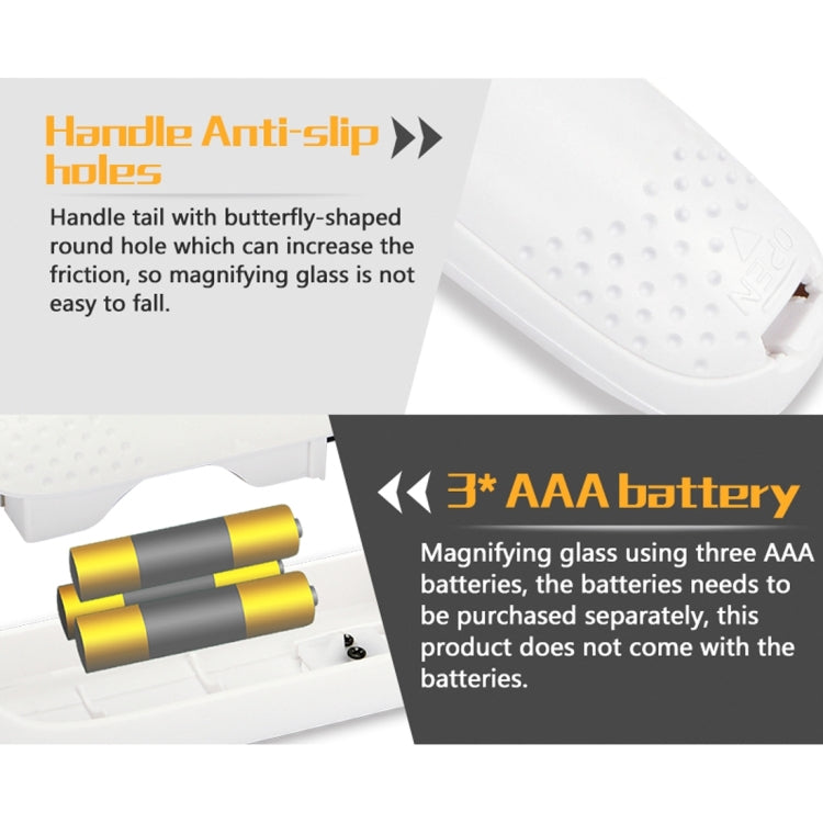 JAKEMY JM-Z19 Portable 8X Optical Magnifier with LED Light