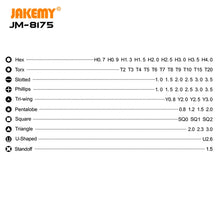 Load image into Gallery viewer, JAKEMY JM-8175 50 in 1 Double-sided Outer Box Multifunctional and Precision Screwdriver Tool Set