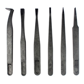 JF-S6in1 6 in 1 Anti-static Carbon Fiber Straight and Curved Tip Tweezers