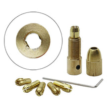 Load image into Gallery viewer, 7 PCS/Set Brass 0.5-3mm Small Electric Drill Bit Collet Micro Twist 4.05mm Drill Chuck Set with Wrench, 4.05mm