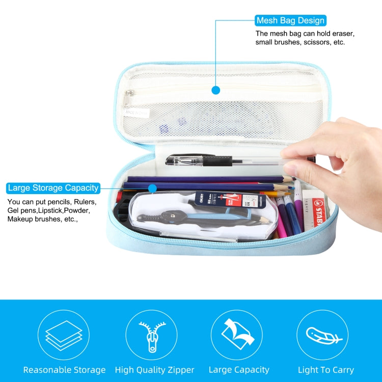 FunAdd Pencil Case Cosmetic Storage Organizer Bag, Size: 235 x 105 x 50mm, 235 x 105 x 50mm