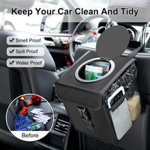 Load image into Gallery viewer, FUNADD Portable Folding Car Back Seat Hook Garbage Can Car Storage Box, Car Garbage Can