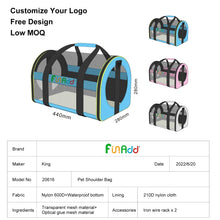 Load image into Gallery viewer, FUNADD Pet Travel Carrier Bag Shoulder Foldable Tote Bag, Carrier Bag