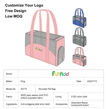 Load image into Gallery viewer, FUNADD Portable Breathable Pet Bag Outdoor Shoulder Tote Bag, Breathable Pet Bag
