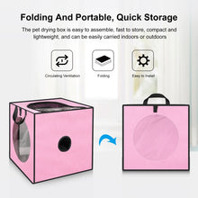 Load image into Gallery viewer, FUNADD Pet Bath Drying Box Portable Folding Dryer Cage, Suitable for Pets up to 5kg, Folding Dryer Cage