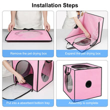 Load image into Gallery viewer, FUNADD Pet Bath Drying Box Portable Folding Dryer Cage, Suitable for Pets up to 5kg, Folding Dryer Cage