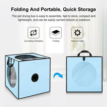 Load image into Gallery viewer, FUNADD Pet Bath Drying Box Portable Folding Dryer Cage, Suitable for Pets up to 5kg, Folding Dryer Cage