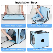 Load image into Gallery viewer, FUNADD Pet Bath Drying Box Portable Folding Dryer Cage, Suitable for Pets up to 5kg, Folding Dryer Cage
