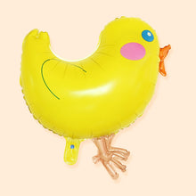 Load image into Gallery viewer, Cartoon Chicken Pattern Easter Holiday Party Animal Ornament Balloons, Random Color Delivery, Cartoon Chicken Pattern Balloons