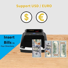 Load image into Gallery viewer, AL-130 Small Portable Money Detector for USD Euro, Specifications:US Plug, US Plug