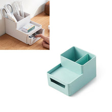 Load image into Gallery viewer, Desk-top Removable Pen Holder Stationery Box Assembly File Storage Box, 0115-2 (Blue Green), 0115-2 (Grey White)