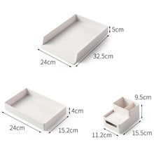 Load image into Gallery viewer, Desktop Removable Assembled Small File Storage Box, 0115-3 (Grey White), 0115-3 (Blue Green)